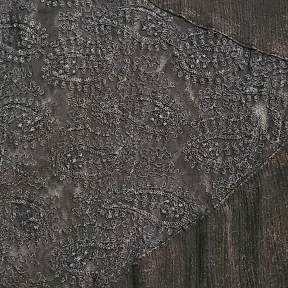 POL Whimsigoth Black Distressed Slip Dress with Lace Cut-Outs Size Small - Picture 6 of 10